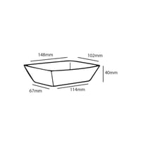 FSC® kraft/PLA coated snackbakje 114x67x39mm A9