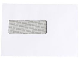 Staples Zakelijke envelop, 156 x 220 mm, met venster, zelfklevende verzegeling, papier, wit (pak 100 stuks)