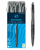 Balpen Schneider K20 Icy Colours medium zwart