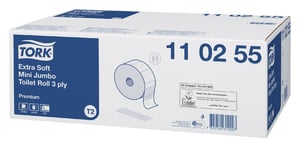 Toiletpapier Tork T2 Premium jumbo klein 3-laags 120m wit 110255