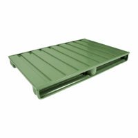 Vlakke pallet van staal l x b = 1000x800 mm, draagvermogen 2000 kg resedagroen artikel afbeelding