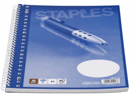 Staples collegeblok A4+, 23 gaats, gelijnd, 5x80 vel (pak 5 x 80 vel)