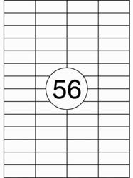 A4 Etiketten 56 per vel 52x21mm artikel afbeelding