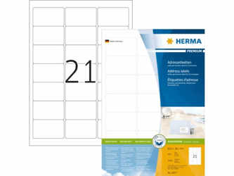 ETIKET HERMA 4677 63.5X38.1MM PREMIUM A4 2100ST artikel afbeelding