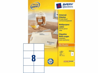 ETIKET AVERY ZWECK 3427-200 105X74MM 1600ST artikel afbeelding