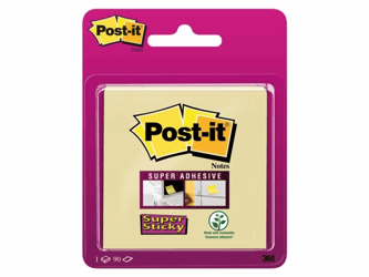 MEMOBLOK 3M POST-IT 6920 SUPER STICKY 76X76MM GEEL artikel afbeelding