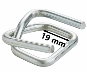 Metalen Gespen, 19mm, type B6 voor omsnoeringsband