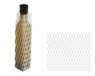 Buisnet voor Ø 25-50 mm x 200 m, Lichte kwaliteit,  Kleur  Naturel, Rol in dispenserdoos artikel afbeelding