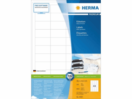 Etiket HERMA 4608 48.3x25.4mm premium wit 8800 stuks