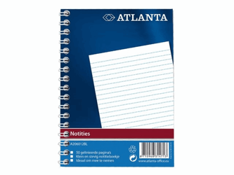 ATLANTA Notitieboek met spiraal A6, gelijnd (pak 20 blokken) artikel afbeelding