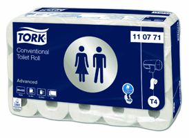 Toiletpapier Tork T4 110771 Advanced 2laags 400vel 30rollen wit
