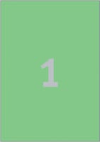 Etiket Avery Zweckform 3472 210x297mm A4 groen 100stuks