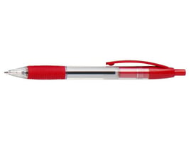 IKON K5 Retract Balpen, 0,7 mm, Rood (pak 10 stuks)