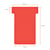 Nobo T-planbordkaarten index 2, ft 85 x 60 mm, rood