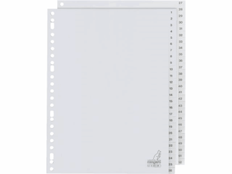 TABBLAD KANGARO G452CM A4 23R PP 52DLG 1-52 GRIJS  artikel afbeelding