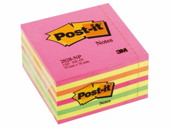 MEMOBLOK KUBUS 3M POST-IT 2028NP 76X76MM RZ/GL artikel afbeelding