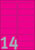 Etiket Avery L7363P-25 99.1x38.1mm neon roze 340stuks