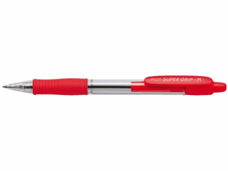 BALPEN PILOT SUPERGRIP DRUKKNOP ROOD artikel afbeelding
