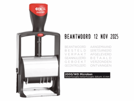 Woord-datumstempel Colop 2000 met 12 teksten