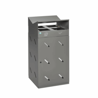 Verzamelstation voor recyclebare materialen 4-voudige inworp, inhoud 200 l ijzerglitter