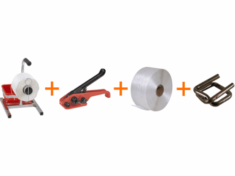 Complete omsnoeringsset polyesterband 16mm artikel afbeelding