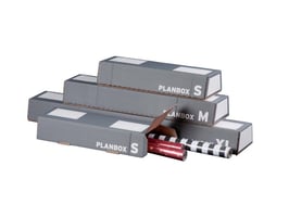 Smartbox Pro Trapeziumvormige plandoos, lang 430x145/108x75mm, Enkellaags, antraciet (1 pak x 20 stuks)