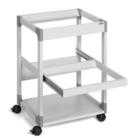 Hangmappenwagen MULTI DUO voor 80 mappen, 2 etages met laden lichtgrijs