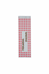 frikandelzakken smal nr. 10 8/6×32 cm verpakt per 10 kilo model rode ruit artikel afbeelding