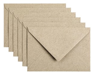Envelop Papicolor C6 114x162mm Kraft grijs artikel afbeelding