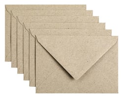 Envelop Papicolor C6 114x162mm Kraft grijs
