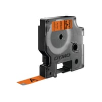 Labeltape Dymo D1 1978367 12mmx3m polyester zwart op oranje