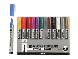 Creotime Glas- & Porseleinstiften (pak 12 stuks)