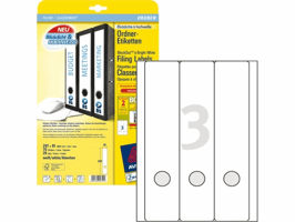 Rugetiket Avery breed/lang 61x297mm zelfklevend wit