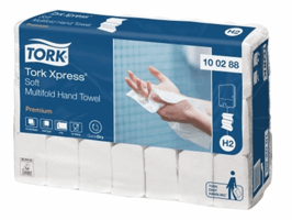 Handdoek Tork H2 multifold Premium kwaliteit 2 laags wit 100288