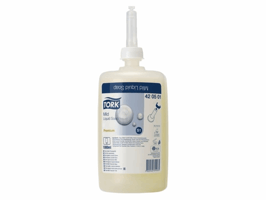 Handzeep Tork S1 vloeibaar mild geparfurmeerd parelwit 1000ml 420501