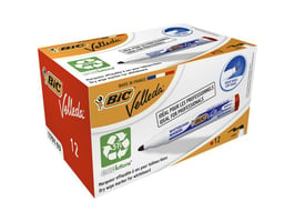 BiC Velleda 1701 Whiteboardmarker, Ronde Punt, 1,5 mm, Rood (pak 12 stuks)