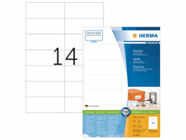 Etiket HERMA 4625 105x42.3mm premium wit 2800 stuks