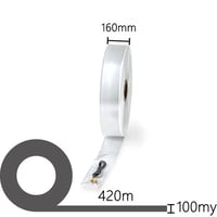 Buisfolie 160 mm x 420 m, 50 my, transparant (10 kg)