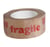 Waarschuwingstape IEZZY papier bruin 50mmx50m rood breekbaar