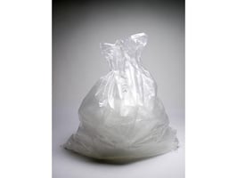 Afvalzak, 60 x 90 cm, 50 - 60 liter, transparant (rol 20 stuks), 20 micron