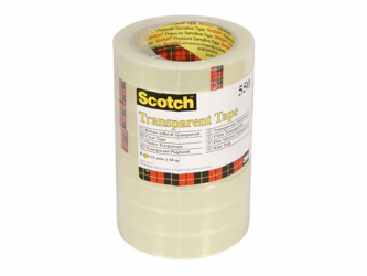 Scotch® Plakband transparant 550 19 mm x 66 m, asgat 76 mm (pak 8 x 66 meter) artikel afbeelding