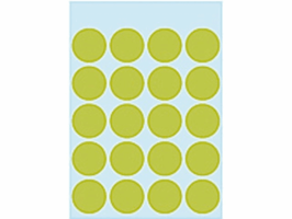 Etiket HERMA 1878 rond 19mm fluor groen 100 stuks