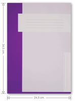 Trias dossiermap zonder elastiek - Folio. Buitenmap hoogte 34,5 cm, vulcapaciteit 6 cm, 400 grams karton, kleur paars