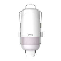 Zeepdispenser met armhendel, wit voor vloeibare zeep