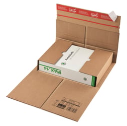 Colompac robuuste boekverpakking 230x165x - 70mm. Kleur: Bruin. CP 035.01