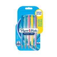 Balpen Paper Mate Flexgrip drukknop pastel schrijfkleur blauw
