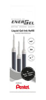 Gelschrijvervulling Pentel LR7 Energel 0.4mm zwart set à 3 stuks