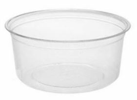PLA deli container 350ml/12,1cm Ø x 5,1cm hoog artikel afbeelding