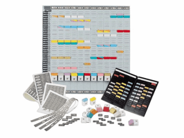 Planbord Nobo maand 12 panelen met 32 sleuven nr.1.5