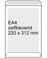Envelop 220x312mm bordrug P/S wit/ds100